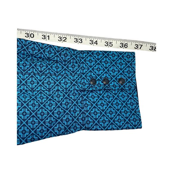 Ely Cattleman Western Shirt Mens XL Blue Geometric Long Sleeve Pockets Snap - Picture 6 of 6